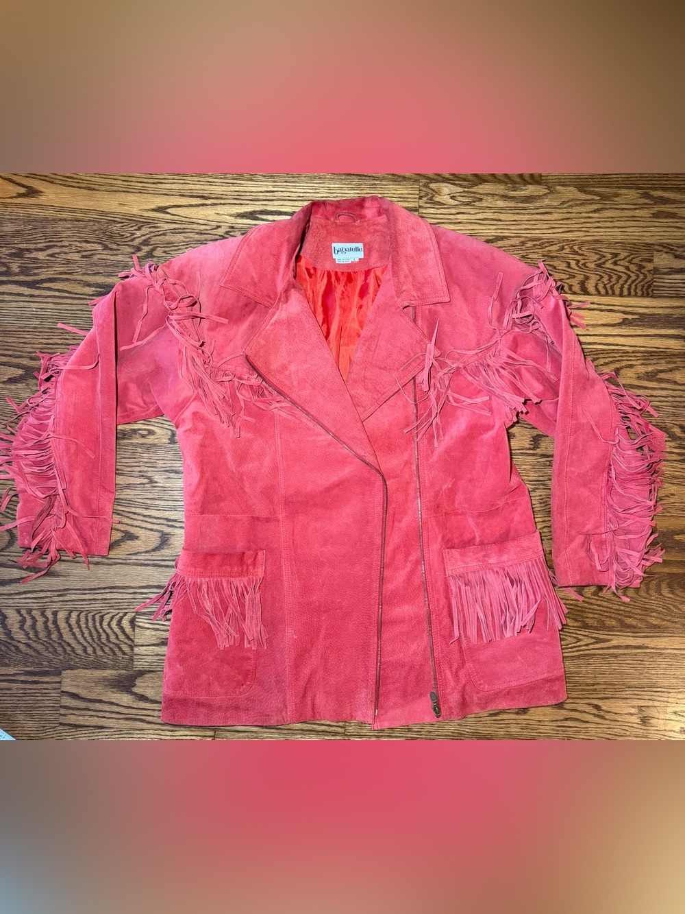 Bagatelle Red Leather Western Jacket Women Sz L